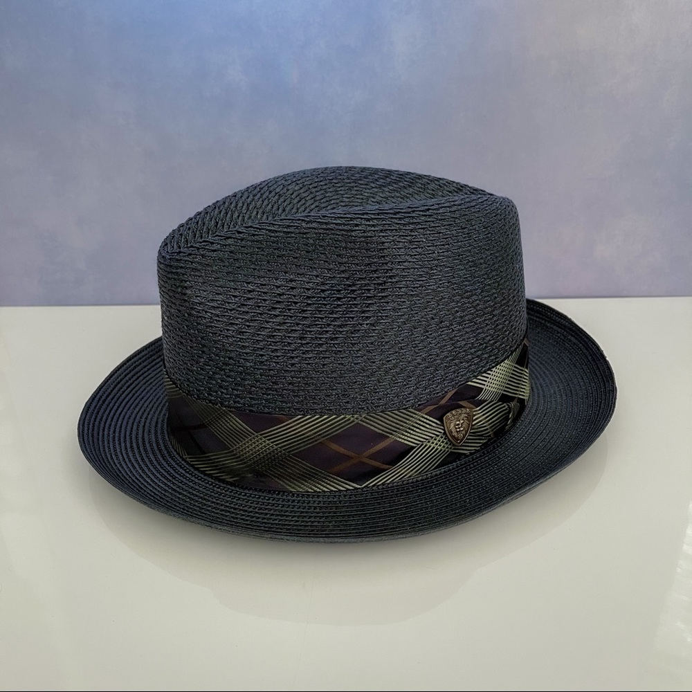 Dobbs Fifth Avenue Navy Woven Fedora Hat